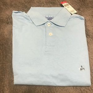 Basic Editions blue polo - boys size S (6/7)